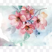 水彩画花壁贴花墙纸水彩画叶-空若网 水彩画花壁贴花墙纸水彩画叶-空若网