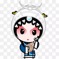 京剧形象动画卡通插图-婴儿卡通-空若网 京剧形象动画卡通插图-婴儿卡通-空若网