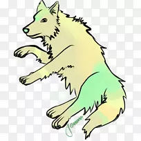 红狐夹艺术卡通线艺术动物-懒狗-空若网 红狐夹艺术卡通线艺术动物-懒狗-空若网