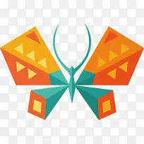 蝴蝶昆虫几何图形形状-可爱的蝴蝶-空若网 蝴蝶昆虫几何图形形状-可爱的蝴蝶-空若网