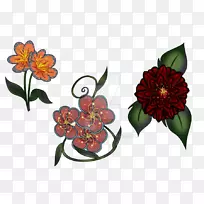 花卉设计切花花束插画-花-空若网 花卉设计切花花束插画-花-空若网