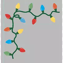 圣诞彩灯剪贴画串灯-空若网 圣诞彩灯剪贴画串灯-空若网