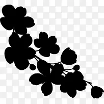 剪贴画图案剪影叶开花植物-空若网 剪贴画图案剪影叶开花植物-空若网