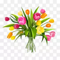 花束郁金香夹艺术-花瓶-空若网 花束郁金香夹艺术-花瓶-空若网