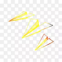 线三角形黄色图形-空若网 线三角形黄色图形-空若网