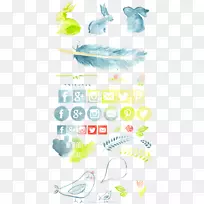 图形插图纸平面设计剪贴画带水彩画-空若网 图形插图纸平面设计剪贴画带水彩画-空若网
