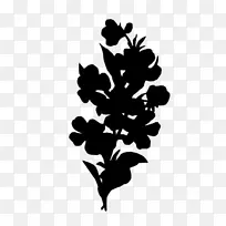 开花植物剪影字体叶-空若网 开花植物剪影字体叶-空若网