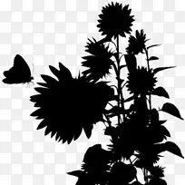 开花植物剪影字体叶-空若网 开花植物剪影字体叶-空若网