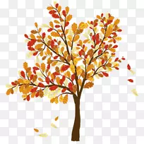 秋季树木剪贴画.水彩画-空若网 秋季树木剪贴画.水彩画-空若网