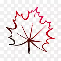 枫叶剪贴画线点-空若网 枫叶剪贴画线点-空若网