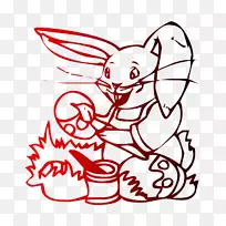 彩色书复活节兔子-空若网 彩色书复活节兔子-空若网