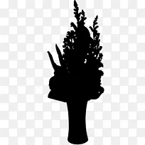 树木开花植物轮廓字体-空若网 树木开花植物轮廓字体-空若网