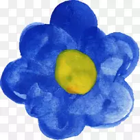 水彩画花蓝色剪贴画水彩画-空若网 水彩画花蓝色剪贴画水彩画-空若网