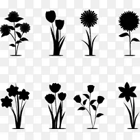 花卉设计剪影-空若网 花卉设计剪影-空若网