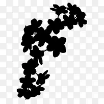 图案字体剪影叶开花植物-空若网 图案字体剪影叶开花植物-空若网