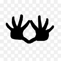 剪贴画图案剪影手指线-空若网 剪贴画图案剪影手指线-空若网