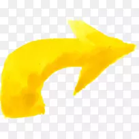 黄色橙色水彩画箭头-水彩-空若网 黄色橙色水彩画箭头-水彩-空若网