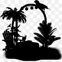 棕榈树的轮廓-空若网 棕榈树的轮廓-空若网