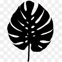 黑白-m叶开花植物字体-空若网 黑白-m叶开花植物字体-空若网