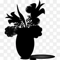 开花植物黑白-m剪影树-空若网 开花植物黑白-m剪影树-空若网