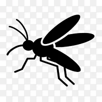 昆虫黑白剪贴画传粉者-空若网 昆虫黑白剪贴画传粉者-空若网