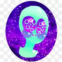 紫色生物字体-异常背景-空若网 紫色生物字体-异常背景-空若网