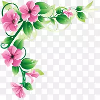 边花粉红花剪贴画-花边-空若网 边花粉红花剪贴画-花边-空若网
