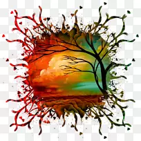 山水画水彩画剪贴画绘画-空若网 山水画水彩画剪贴画绘画-空若网