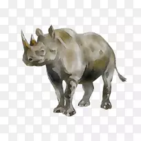 犀牛雕塑陆地动物-空若网 犀牛雕塑陆地动物-空若网