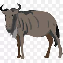 插图奶牛图像剪辑艺术封装后记-角马动物-空若网 插图奶牛图像剪辑艺术封装后记-角马动物-空若网