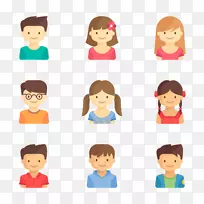 儿童电脑图标阿凡达剪贴画-孩子们-空若网 儿童电脑图标阿凡达剪贴画-孩子们-空若网