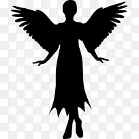 剪影 素描 天使-空若网 剪影 素描 天使-空若网