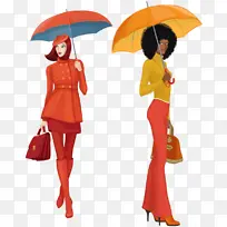 绘画 雨伞 橙色-空若网 绘画 雨伞 橙色-空若网