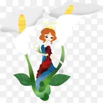 花 美人鱼 叶子-空若网 花 美人鱼 叶子-空若网