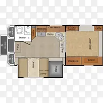 平面图 露营车 卡车露营车-空若网 平面图 露营车 卡车露营车-空若网