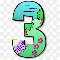 数字 卡通 彩色三角形-空若网 数字 卡通 彩色三角形-空若网