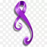 克罗恩氏病紫丝带意识丝带纹身-癌症标志-空若网 克罗恩氏病紫丝带意识丝带纹身-癌症标志-空若网