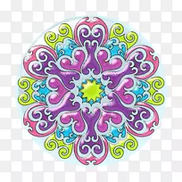 彩色玻璃曼陀罗紫罗兰艺术剪贴画-曼陀罗-空若网 彩色玻璃曼陀罗紫罗兰艺术剪贴画-曼陀罗-空若网