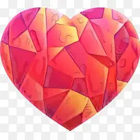 心形 橙色 粉色-空若网 心形 橙色 粉色-空若网