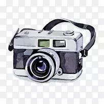 水彩画照相机摄影插图水彩画照相机-空若网 水彩画照相机摄影插图水彩画照相机-空若网