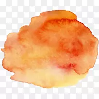 橙色水彩画桔黄色水彩效果-空若网 橙色水彩画桔黄色水彩效果-空若网