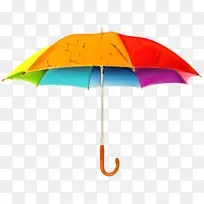 雨伞 橙色 绿松石色-空若网 雨伞 橙色 绿松石色-空若网