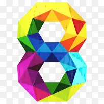 数字 三角形 彩色三角形-空若网 数字 三角形 彩色三角形-空若网