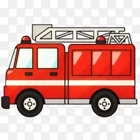 消防车 汽车 卡通-空若网 消防车 汽车 卡通-空若网