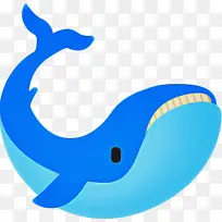 线条 蓝色 鲸鱼-空若网 线条 蓝色 鲸鱼-空若网