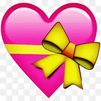 心形 黄色 线条-空若网 心形 黄色 线条-空若网