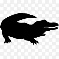 鳄鱼 剪影 动物-空若网 鳄鱼 剪影 动物-空若网