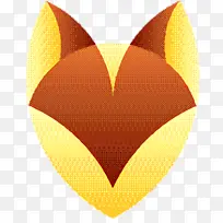 黄色 心形 线条-空若网 黄色 心形 线条-空若网