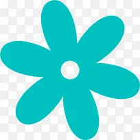 花 蓝色 绿松石色-空若网 花 蓝色 绿松石色-空若网