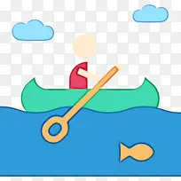 卡通 线条 划船-空若网 卡通 线条 划船-空若网
